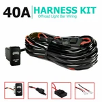 Universal Car Boat Led Light Bar Rocker Switch Relay Wiring Harness Kits 12V 40A. Fixed Price $12.34.