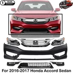 New Front Bumper Cover & Headlight Assembly Kit For 2016-2017 Honda Accord Sedan. Fixed Price $490.17.