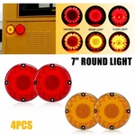 7INCH Round Red Amber Led Truck Trailer Bus Brake Stop Turn Signal Tail Light. Fixed Price $62.69.
